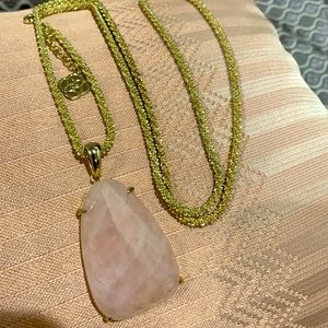 Kendra Scott Retired Rose Quartz Sandra Necklace